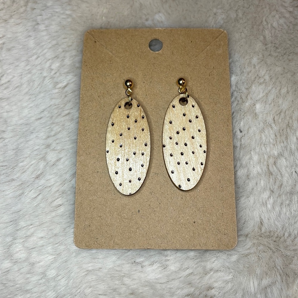 Handmade wood earrings